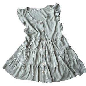 Altar'd State Sage Green Tiered Dress Size S